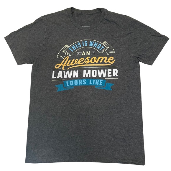 Awesome Lawn Mower T-Shirt Funny‎ Graphic Tee Novelty Gift Idea Men's Size M - Picture 1 of 5